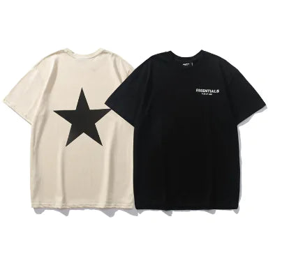 2025 Luxury 100% Cotton Oversized Star Print T-Shirt